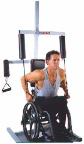 The Ability Flex -  a multi-exercise, single-station machine for wheelchair users.