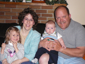Ginni with her husband and two children